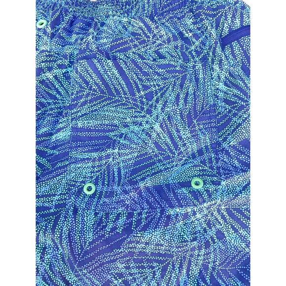 Land’s End Men's 2XL Volley 9"Board Shorts Swim Trunks Blue Green Floral - Picture 10 of 16